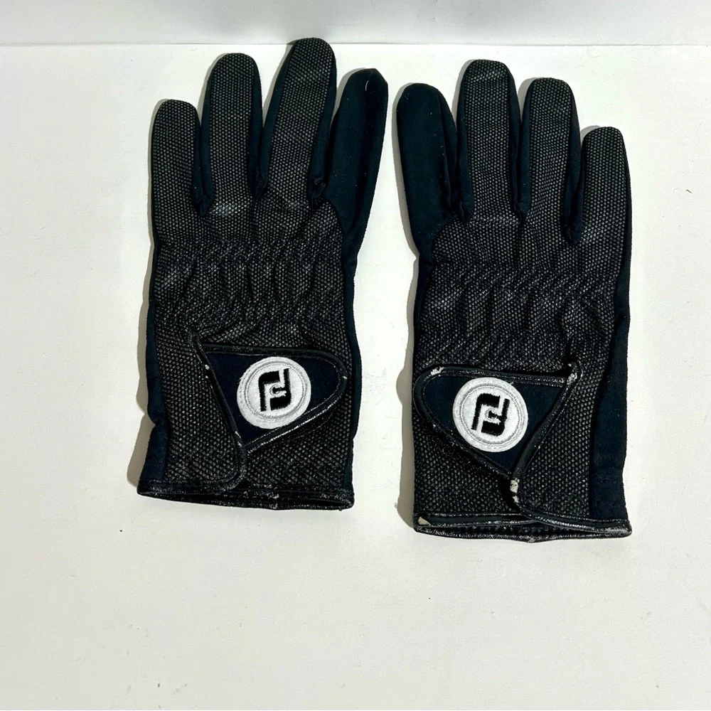FootJoy Winter Sof Golf Gloves Pair R/L Womens Size M/L Fleece Thermal Black VTG